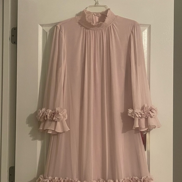 Alex Marie Chic Pink Ruffle Dress - Picture 1 of 4